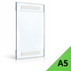 Expositor de metacrilato A5 de pared con cinta 3M