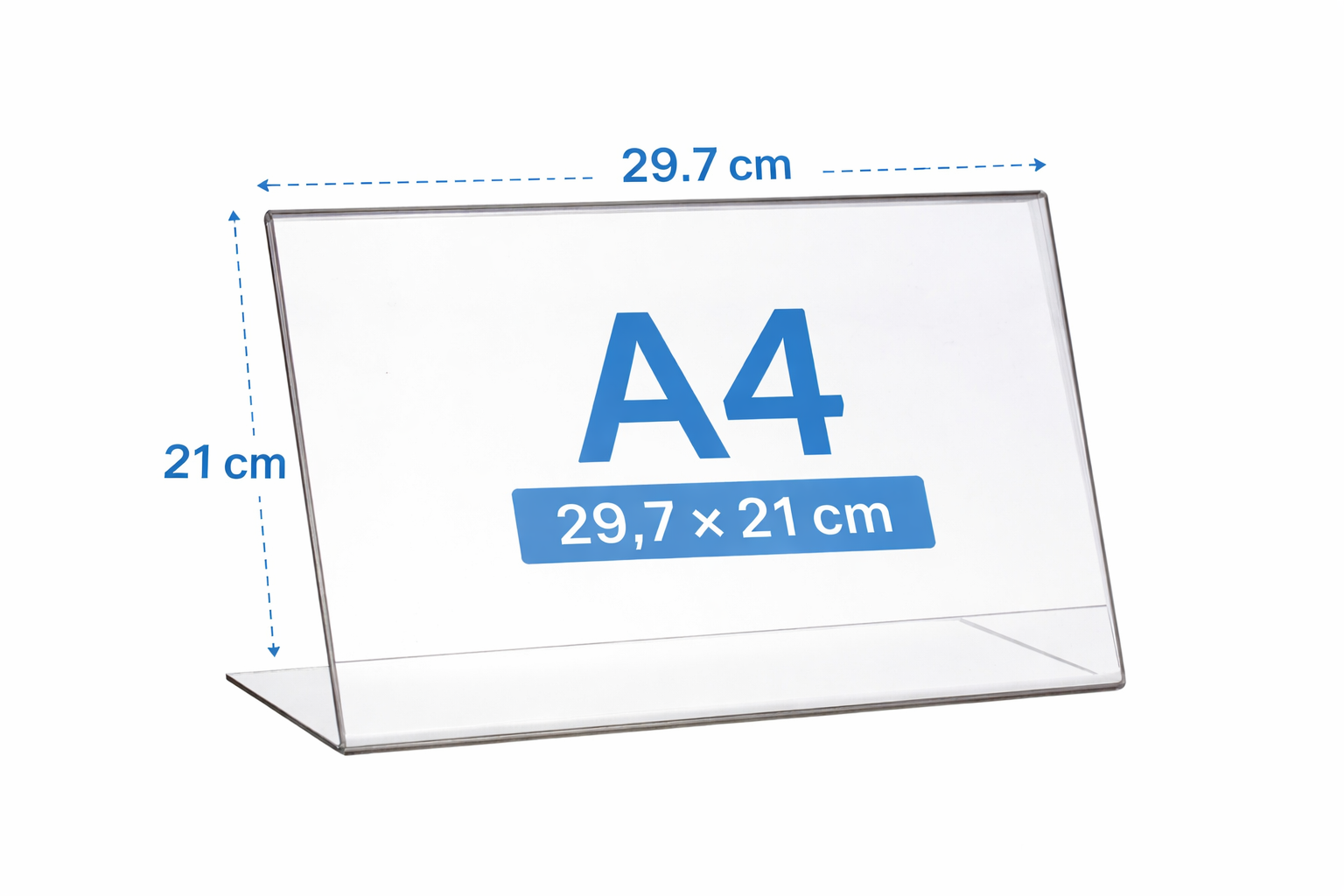 Expositor de metacrilato horizontal A4