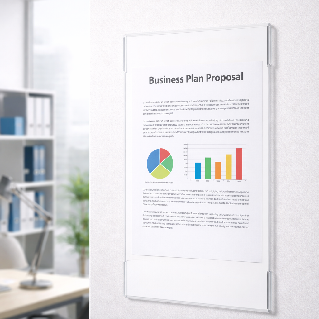 Expositor de metacrilato A4 de pared