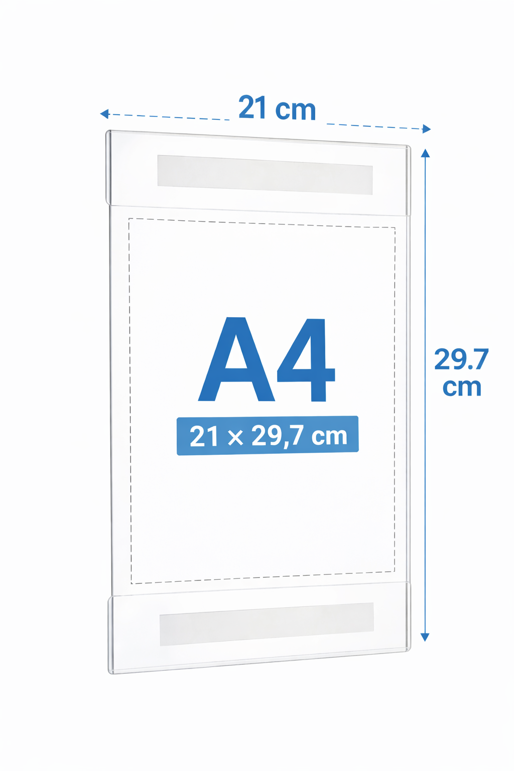 Expositor de metacrilato A4 de pared